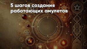 Пять шагов создания работающих амулетов