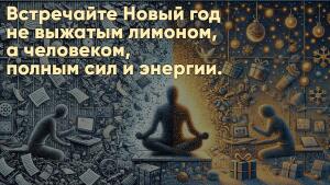 Встречайте Новый год не выжатым лимоном, а человеком, полным сил и энергии.