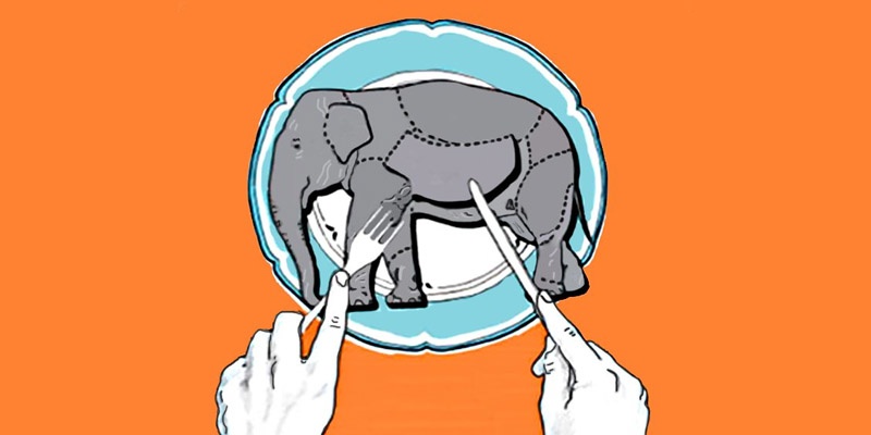 Слона съедают по кусочку