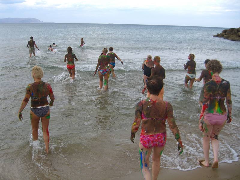 Купание после покраски! Греция 2008 сентябрь